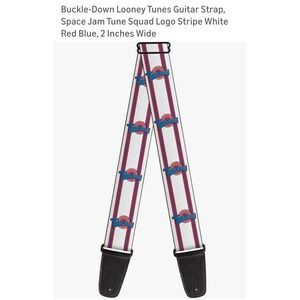Buckle-Down Looney Tunes Guitar Strap Space Jam Tune Squad Stripe